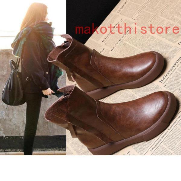 ブーツ レディース エンジニアブーツ レディース ショート ブラック ショートブーツ 幅広 履き口 エンジニア ゆったり 錦甲高 フラット 大きいサイズ 黒 厚底