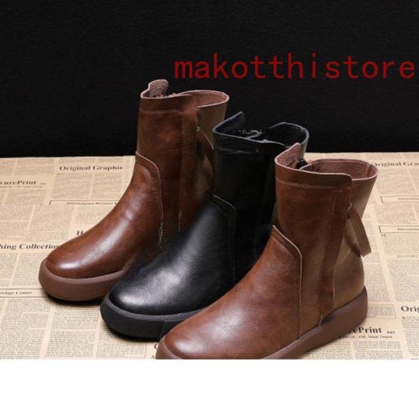 ブーツ レディース エンジニアブーツ レディース ショート ブラック ショートブーツ 幅広 履き口 エンジニア ゆったり 錦甲高 フラット 大きいサイズ 黒 厚底