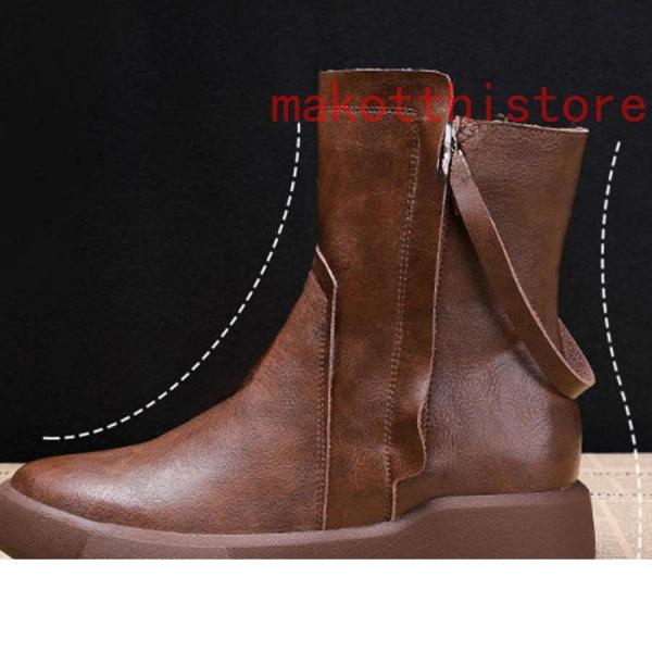 ブーツ レディース エンジニアブーツ レディース ショート ブラック ショートブーツ 幅広 履き口 エンジニア ゆったり 錦甲高 フラット 大きいサイズ 黒 厚底