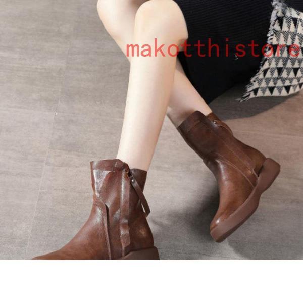 ブーツ レディース エンジニアブーツ レディース ショート ブラック ショートブーツ 幅広 履き口 エンジニア ゆったり 錦甲高 フラット 大きいサイズ 黒 厚底