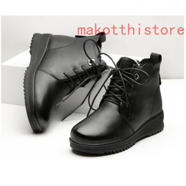 スノーブーツレディースレースアップブーツカジュアルシューズ