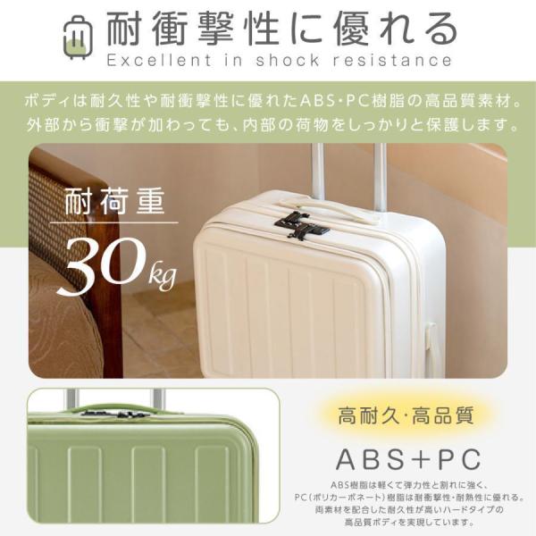 前開き スーツケース USBポート付き 機内持込 キャリーケース Sサイズ 