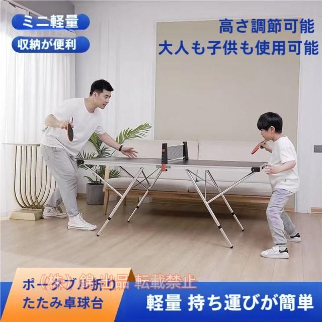 卓球台 ピンポン台 折りたたみ 幅160 ネット付 ラケット付 ピンポン球付 コンパクト 組立不要 卓球テーブル 大人/キッド 株式会社錦屋内/室外 家庭用 練習用