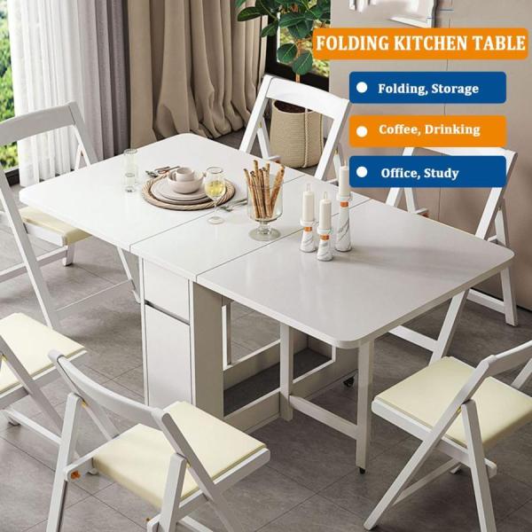 ロウヤ バタフライテーブル 折りたたみダイニングテーブルセット