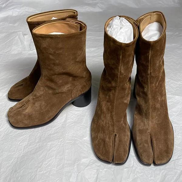 足袋ブーツ レディース スエード サイドジップ アンクルブーツ