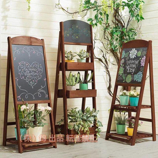 ブラックボード立て看板黒板スタンド看板メニューボードウエルカムボードおしゃれ木製マグネット対応フラワースタンド付き株式会社錦倒れにくいカフェサロン
