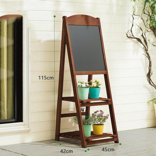 ブラックボード立て看板黒板スタンド看板メニューボードウエルカムボードおしゃれ木製マグネット対応フラワースタンド付き株式会社錦倒れにくいカフェサロン