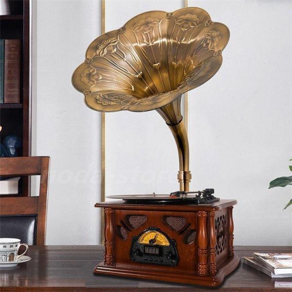 貴族の高級品 木製 家具 音響 インテリア コレクション 蓄音機 SP盤 33