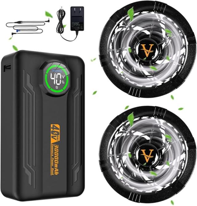 2025夏モデル 40V超強力 30000mAh】 ファンバッテリーセット 2025暴風