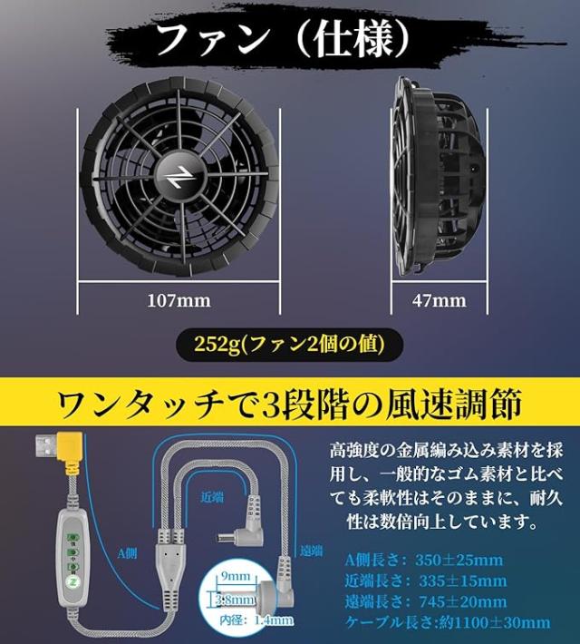 Xinpeke] 【2025新登場 41400mAh バッテリー 超長時間稼働】 ファン 