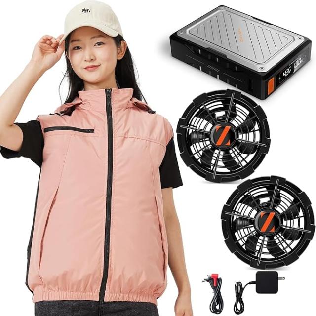 [Xinpeke] 空調作業服 【2025年革新モデル 43V超高電圧】 ファン付きベスト ファンバッテリーセット EVE製21700型電池/日本製ブラシレス 急速充電 作業服 男女兼用 熱中症対策