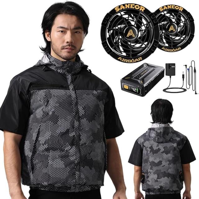 大特価❣️ 作業服 半袖 42V超高出力 40500mAhバッテリー 51rCBtnP-gL._AC_.jpg