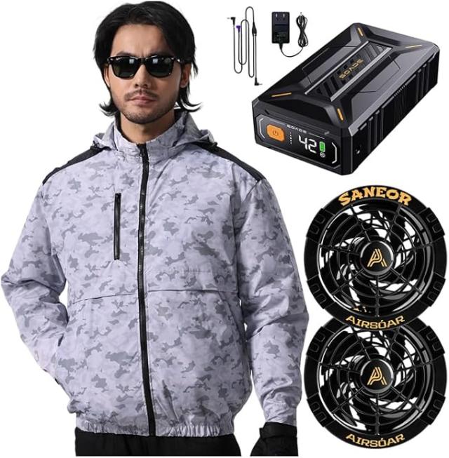 ファンバッテリーセット 42V超高出力40500mAhバッテリー 作業服 最強風 楽天市場】＼期間限定 ポイント20倍／作業服 2025超強風 42V超高