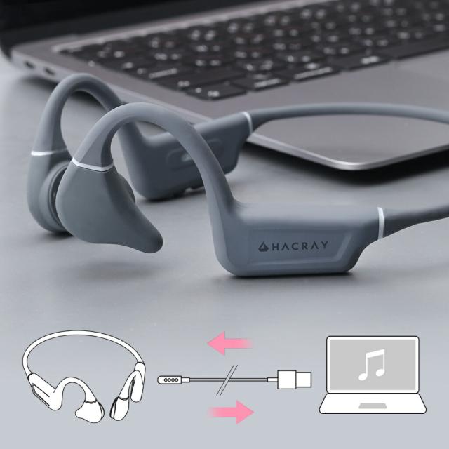 完全防水 骨伝導イヤホン IP68 最大13時間再生 耳を塞がない 骨伝導 落ちない 32GB 内蔵メモリ スマートフォン Bluetooth 5.4 ロングバッテリー ノイズ 低減 マイク ノイズシャットアウト マルチポイント 2台同時接続 ズレない 落ちにくい 耐久性 マグネット充電 吸着充電_4