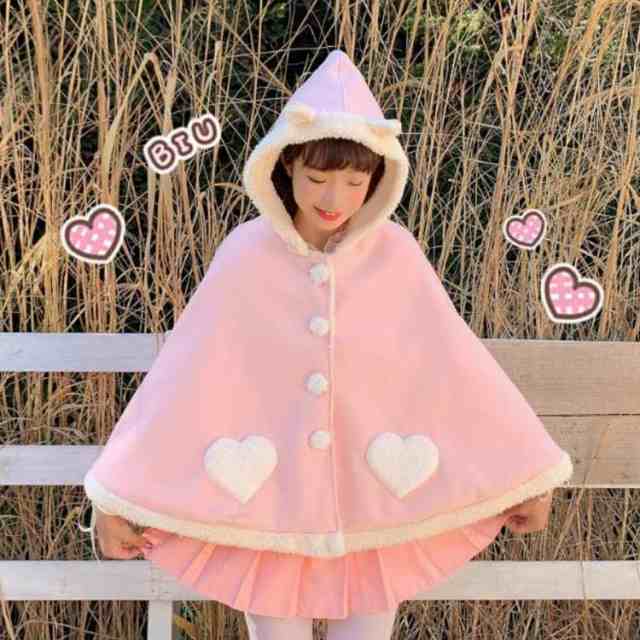 Ank Rouge ピンク ケープコート Ank Rouge ポンチョコート Ank Rouge