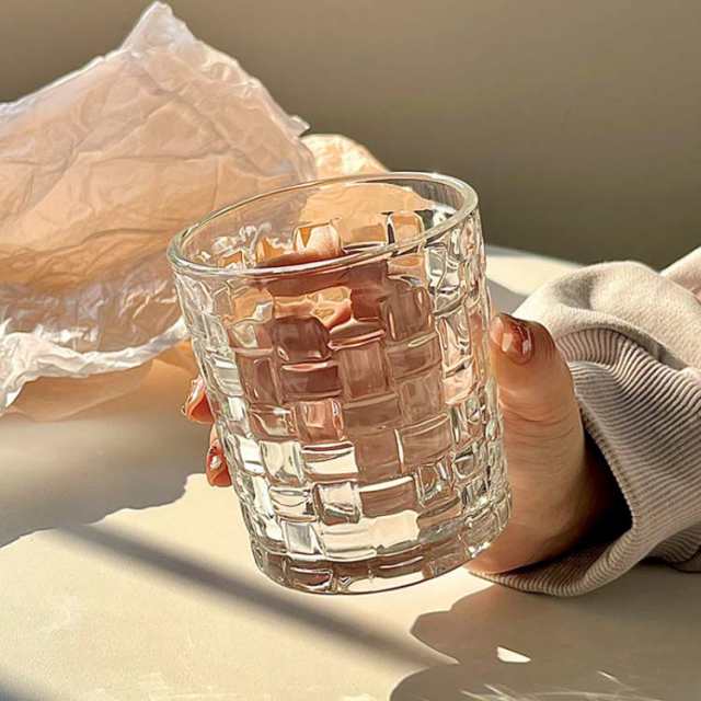 タンブラー ガラス 2個セット 麦茶 350ml ガラスカップ 酒器 クリア