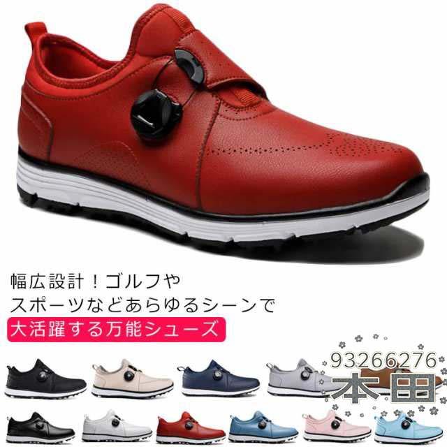 ゴルフシューズ スパイクレス メンズ レディース スニーカー 紳士 男性 スポーツ 通気 スパイクレスシューズ 紐がない 結ばない 耐滑 ゴム底 履きやすい 歩きやすい 靴 撥水 ウォーキングシューズ カジュアルスニーカー 男女兼用