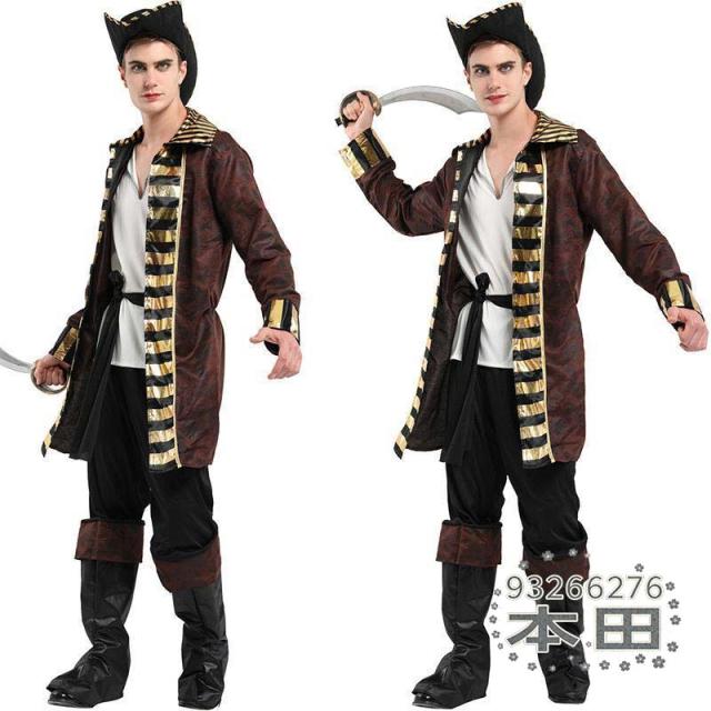 ハロウィン 衣装 男海賊 ジャック船長パイレーツオブカリ ビアン 男性用 メンズ用 ハロウィーン 王様ハロウィン衣装 コスチューム