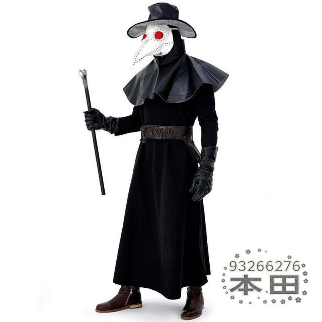 ハロウィン ペスト医師 コスチューム 中世風 鳥医師 ペストマスク 衣装 疫病 ペストドクター 大人用 クリスマス パーティー 仮装 忘年会_2