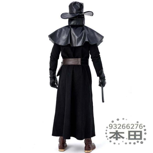 ハロウィン ペスト医師 コスチューム 中世風 鳥医師 ペストマスク 衣装 疫病 ペストドクター 大人用 クリスマス パーティー 仮装 忘年会_4