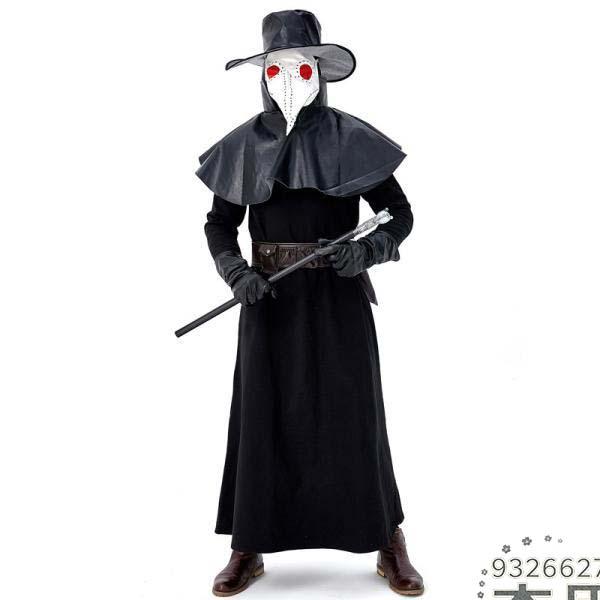 ハロウィン ペスト医師 コスチューム 中世風 鳥医師 ペストマスク 衣装 疫病 ペストドクター 大人用 クリスマス パーティー 仮装 忘年会_6