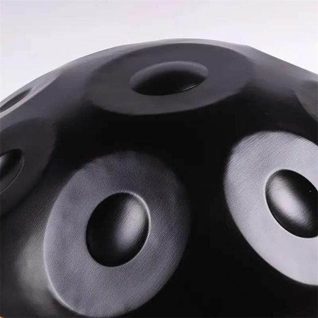 ハンドパンドラム 12音符 58cm Dマイナー ソフトハンドパンバッグ付き ハンドパンドラム楽器 440hz ハンドパンマレット2個 ハンドパンスタンド 無塵布 スチール_3