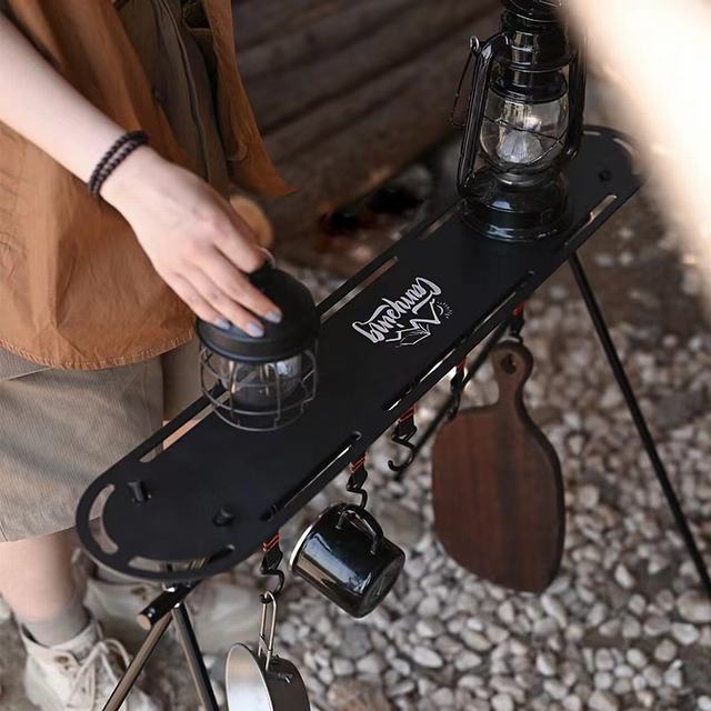 アウトドア三角シェルフ アウトドア キャンプ 棚 収納棚 ハンガー