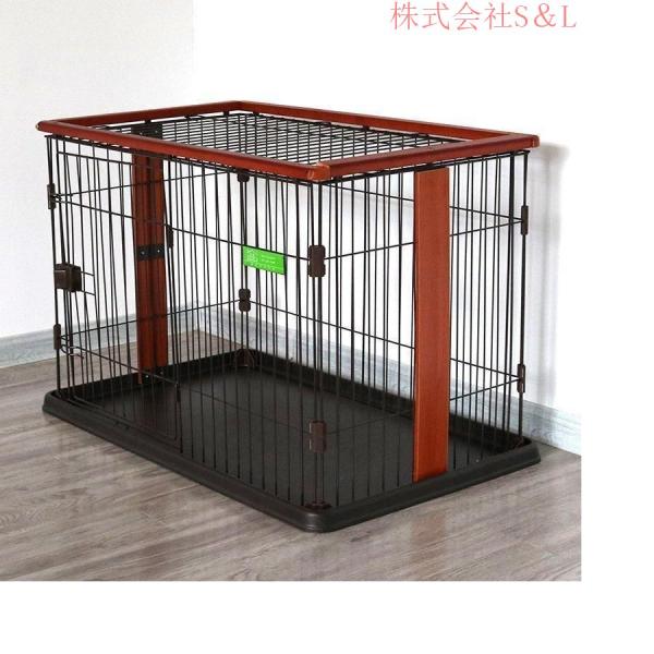 犬 ケージ 犬ケージ ゲージ おしゃれ ペットサークル ケージ 小型犬 大型犬 株式会社S＆L 室内 広い お掃除楽ちんウッディサークル_2