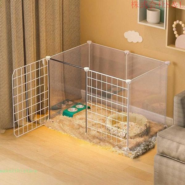 猫ケージ屋内猫囲い取り外し可能な金属製小動物ケージペットベビーサークルS＆Lポータブル猫ハウスペットフェンス庭のフェンスモルモットバニーフェレット