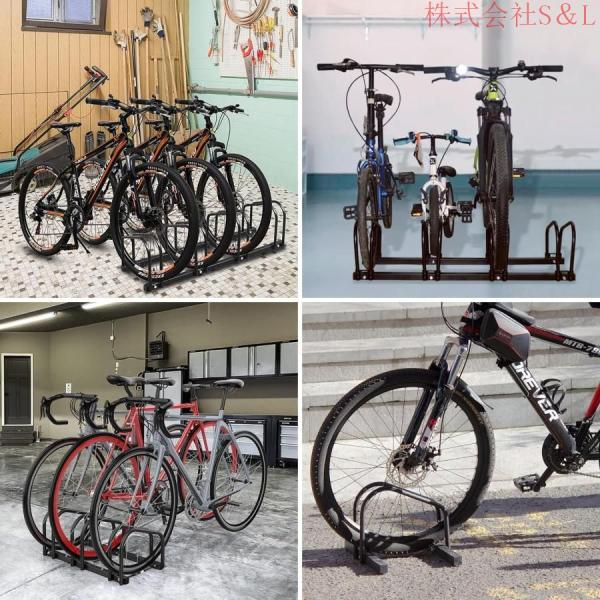 自転車 スタンド 倒れない 3~6台置き サイクルスタンド 自転車置き場 屋外 自転車ラック キックスタンド 自動二輪 縦置き 掛置き 駐輪スタンド バイクスタンド_6