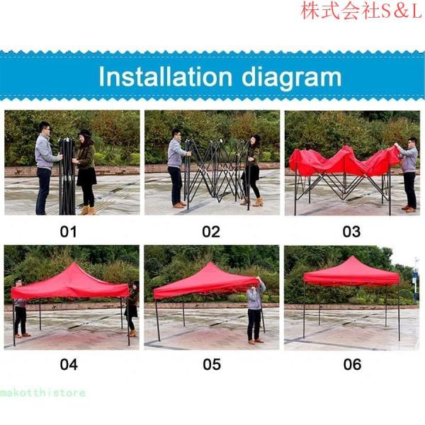 3x3m ポップアップ キャノピー 防水 業務用 インスタント ガゼボ