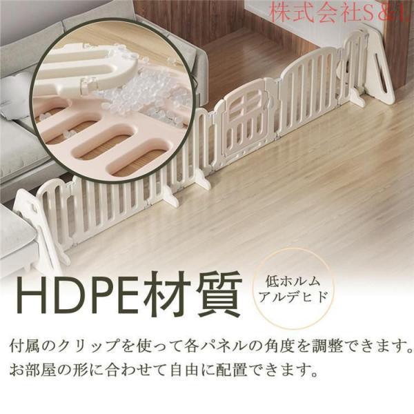 キッズパーテーション ベビーゲート テレビ 360cm 260cm ベビーサークル ワイド ベビーガード 株式会社S＆L 置くだけ 自立式 ドア付き 柵 簡単設置_5