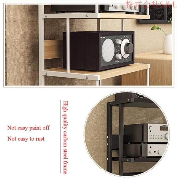 CDラック オーディオラックDVD収納棚、多機能スピーカーアンプ専用キャビネット3/4/5層取り外し可能CD棚株式会社S＆L機器サポートフレーム_5