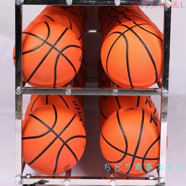 屋内バスケットボール収納ラック スポーツ用品オーガナイザー 縦型