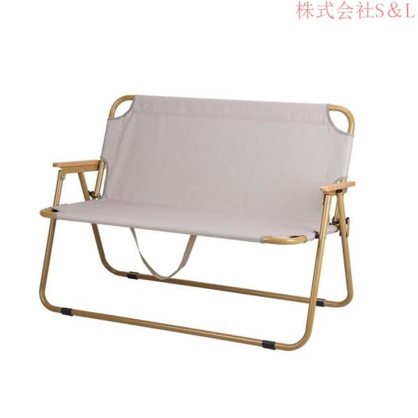 ダブル屋外キャンプチェア特大の2人用折りたたみアームチェアガーデンパティオビーチ用のリラックスチェアS＆L全天候型の安定した耐久性のある2人用チェアベ