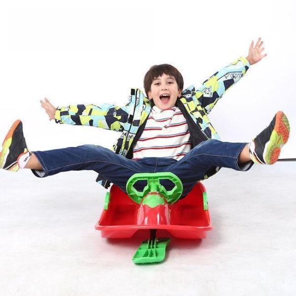 ハンドル付きブレーキ付きソリ 大人 子供 雪遊び 雪上遊具 子どもそり