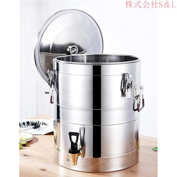 ウォータージャグタンク保温ジャグステンレス断熱バケツ断熱アイスペール大型S＆Lステンレスキーパー304ステンレスクーラーボックススチールベルトクーラー