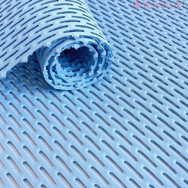 お風呂マット 排水力 滑り止め DIYマット 大判 浴室マット 抗菌防カビ 無臭 環境に優しい材料 株式会社S＆L転倒防止 介護用 (90*150cm ブルー)