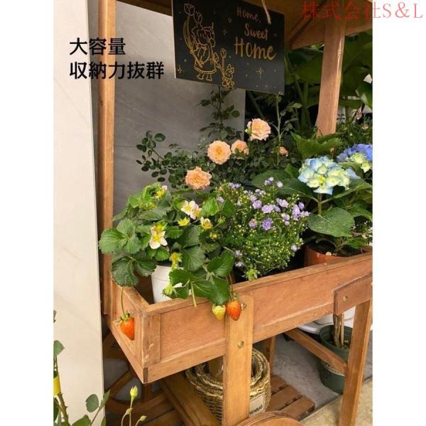 【アンティーク】天然木 盆栽台 花台 フラワースタンド 昭和レトロ 古道具 フラワースタンド 屋外 フラワーラック 花棚 植物棚 盆栽棚 屋台
