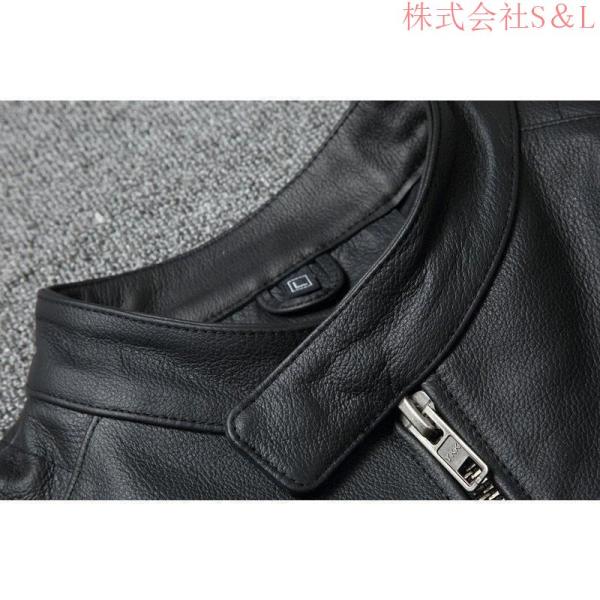 ジャケット・アウター a 新品 本革 牛革 ライダースジャケット 本皮 レザージャケット