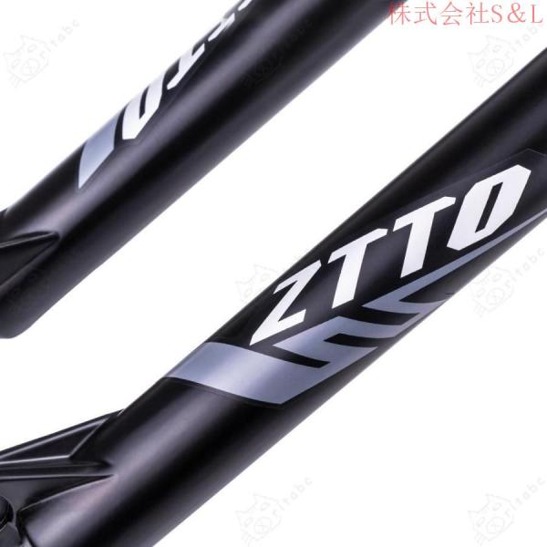 バイクフロントフォーク26 /27.5インチ自転車サスペンションフォーク+バイクエアファットフォークショックアブソーバーS＆Lタイヤ自転車アクセサリー用アルミニ_5