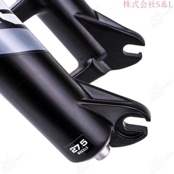 バイクフロントフォーク26 /27.5インチ自転車サスペンションフォーク+バイクエアファットフォークショックアブソーバーS＆Lタイヤ自転車アクセサリー用アルミニ_6