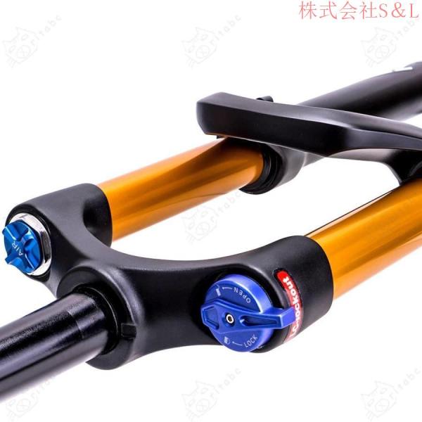 バイクフロントフォーク26 /27.5インチ自転車サスペンションフォーク+バイクエアファットフォークショックアブソーバーS＆Lタイヤ自転車アクセサリー用アルミニ_9