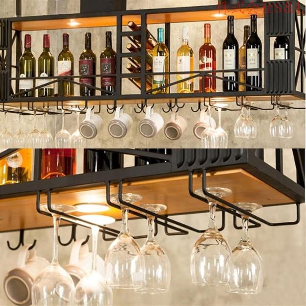 ワイングラスホルダー 家の装飾吊り下げ収納のキッチンワインラックの 天井ワインボトルホルダー、ぶら下がっているワイングラスホルダー、天井の装飾ワイングラ ワイングラスホルダー 家の装飾吊り下げ収納のキッチンワインラックの