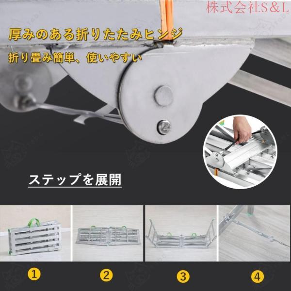 折りたたみ式足場台 四脚アジャスト式 立ち馬 洗車台 伸縮脚付脚立