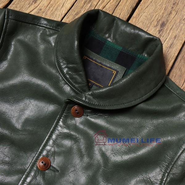 イタリア産ベジタブルタンニン鞣しヤギ革 レザージャケット 和風