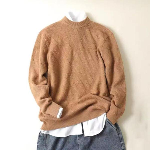 秋冬 暖かいズボン メンズ シンプル厚手カシミヤ　株式会社S＆L ニットセーター　ブルー S~3XL 秋冬 暖かいズボン メンズ シンプル厚手カシミヤ 株式会社S＆L ニット