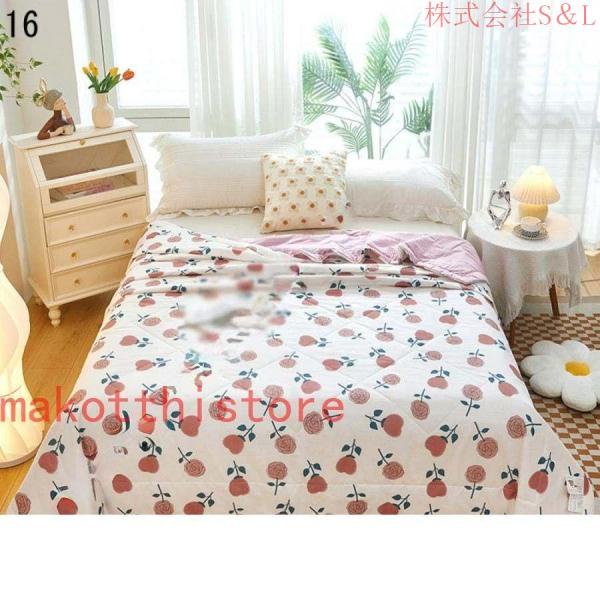 リバーシブル 掛け布団 セミダブル 夏 肌掛け布団 洗える 春夏秋用 キルトケット S＆L シングル 綿 夏用掛け布団 軽量 吸湿速乾 ふとん ふんわり 抗菌防臭防ダニ_16