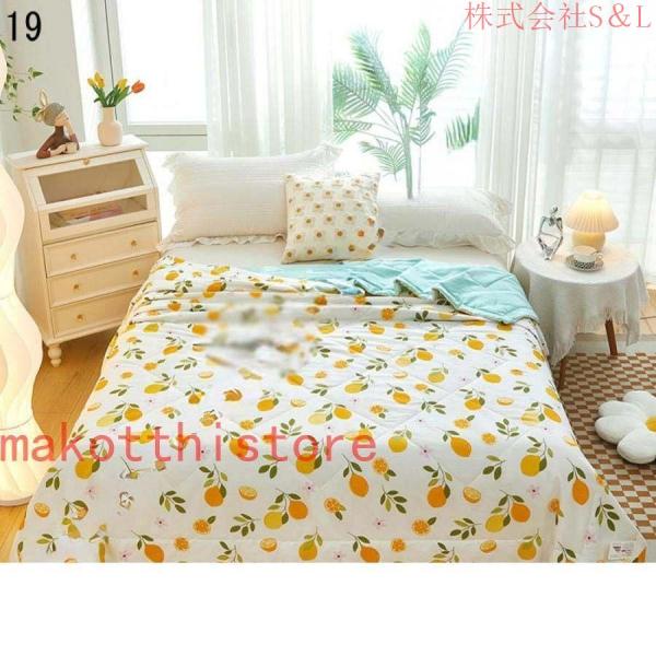 リバーシブル 掛け布団 セミダブル 夏 肌掛け布団 洗える 春夏秋用 キルトケット S＆L シングル 綿 夏用掛け布団 軽量 吸湿速乾 ふとん ふんわり 抗菌防臭防ダニ_19