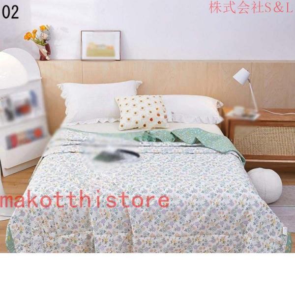 リバーシブル 掛け布団 セミダブル 夏 肌掛け布団 洗える 春夏秋用 キルトケット S＆L シングル 綿 夏用掛け布団 軽量 吸湿速乾 ふとん ふんわり 抗菌防臭防ダニ_2